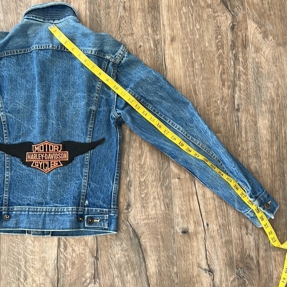 Vintage Lee Riders Harley Davidson Patch Jean Jacket - Picture 11 of 16